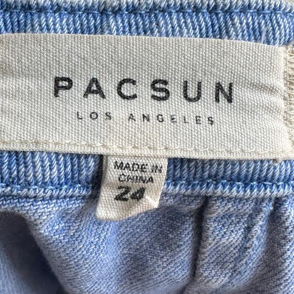 PACSUN Denim Tulip Scallop Hem Mini Skirt - Picture 5 of 6